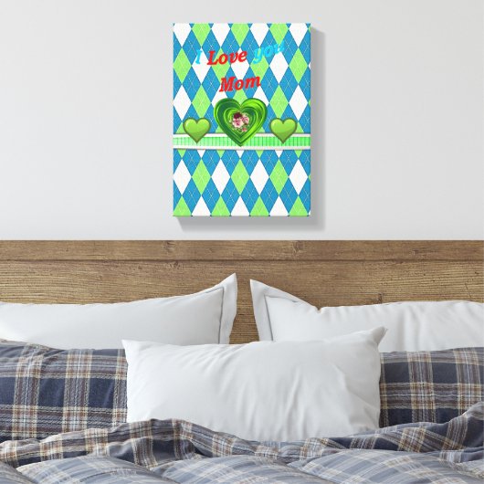 Stretched Canvas Print Mother's Day Leinwand (Insitu (Schlafzimmer))