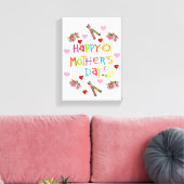 Stretched Canvas Print Mother's Day Leinwand (Insitu (Wohnzimmer))