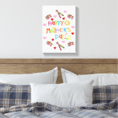 Stretched Canvas Print Mother's Day Leinwand (Insitu (Schlafzimmer))