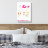 Stretched Canvas Print Mother's Day Leinwand (Insitu (Schlafzimmer))