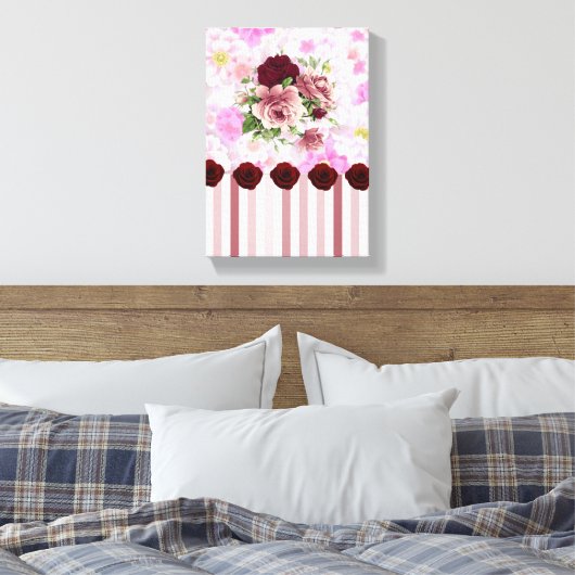Stretched Canvas Print Mother's Day Leinwand (Insitu (Schlafzimmer))