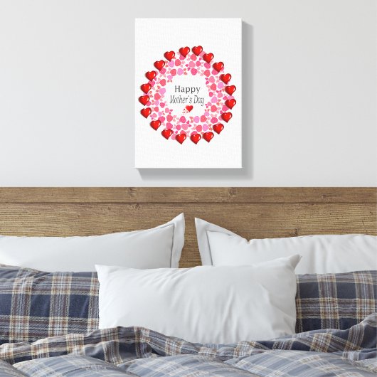 Stretched Canvas Print Mother's Day Leinwand (Insitu (Schlafzimmer))