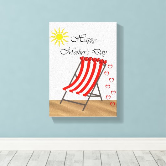 Stretched Canvas Print Mother's Day Leinwand (Insitu (Holzboden))