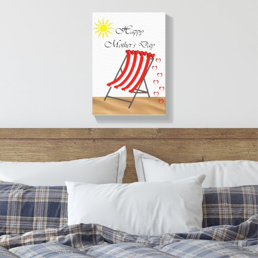 Stretched Canvas Print Mother's Day Leinwand (Insitu (Schlafzimmer))