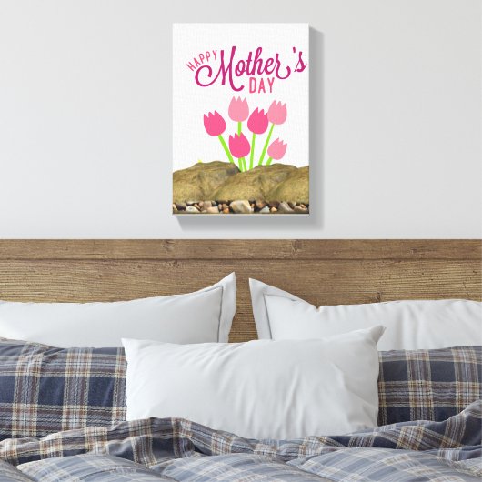 Stretched Canvas Print Mother's Day Leinwand (Insitu (Schlafzimmer))