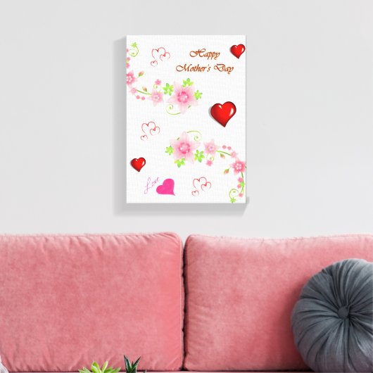 Stretched Canvas Print Mother's Day Leinwand (Insitu (Wohnzimmer))
