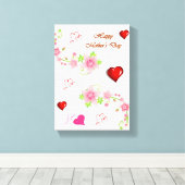 Stretched Canvas Print Mother's Day Leinwand (Insitu (Holzboden))