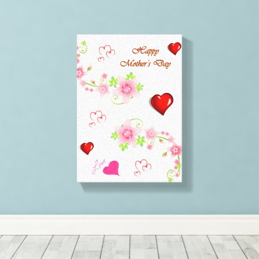 Stretched Canvas Print Mother's Day Leinwand (Insitu (Holzboden))