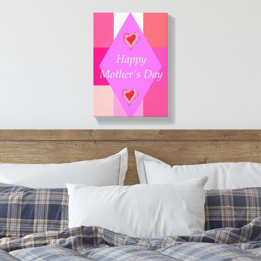Stretched Canvas Print Mother's Day Leinwand (Insitu (Schlafzimmer))