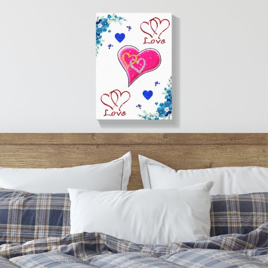 Stretched Canvas Print Mother's Day Leinwand (Insitu (Schlafzimmer))