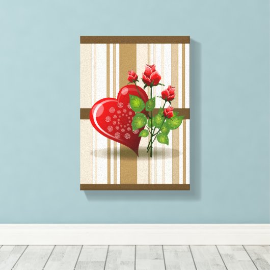 Stretched Canvas Print Mother's Day Leinwand (Insitu (Holzboden))