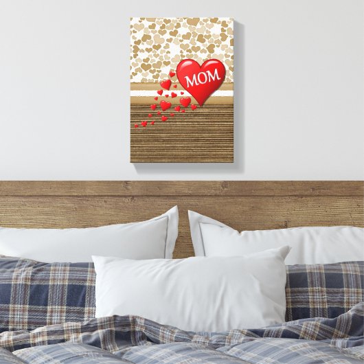 Stretched Canvas Print Mother's Day Leinwand (Insitu (Schlafzimmer))