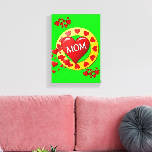 Stretched Canvas Print Mother's Day Leinwand (Insitu (Wohnzimmer))