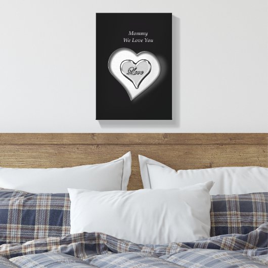 Stretched Canvas Print Mother's Day Leinwand (Insitu (Schlafzimmer))