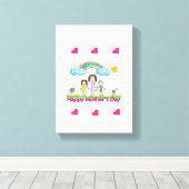 Stretched Canvas Print Mother's Day Leinwand (Insitu (Holzboden))