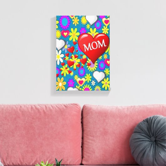 Stretched Canvas Print Mother's Day Leinwand (Insitu (Wohnzimmer))