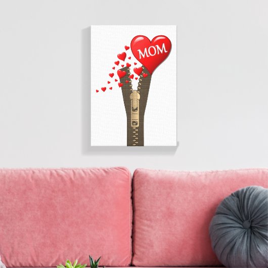 Stretched Canvas Print Mother's Day Leinwand (Insitu (Wohnzimmer))