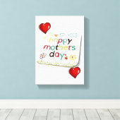 Stretched Canvas Print Mother's Day Leinwand (Insitu (Holzboden))