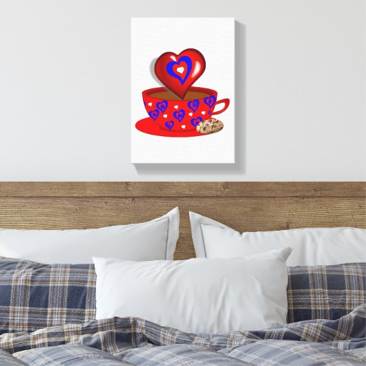 Stretched Canvas Print Mother's Day Leinwand (Insitu (Schlafzimmer))
