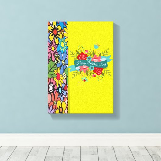 Stretched Canvas Print Mother's Day Leinwand (Insitu (Holzboden))