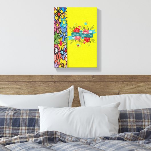 Stretched Canvas Print Mother's Day Leinwand (Insitu (Schlafzimmer))