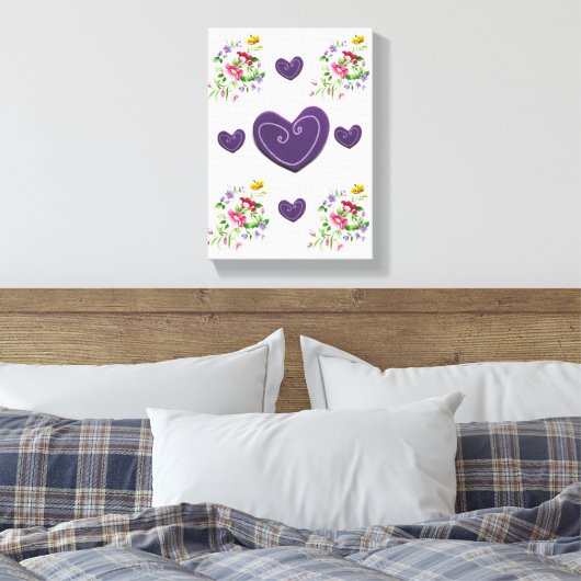 Stretched Canvas Print Mother's Day Leinwand (Insitu (Schlafzimmer))