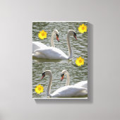 Stretched Canvas Print Mother's Day Swan Leinwanddruck (Vorderseite)