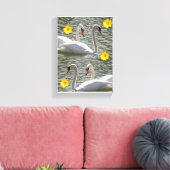 Stretched Canvas Print Mother's Day Swan Leinwanddruck (Insitu (Wohnzimmer))