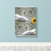 Stretched Canvas Print Mother's Day Swan Sonnenblu Leinwanddruck (Insitu (Holzboden))