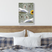 Stretched Canvas Print Mother's Day Swan Sonnenblu Leinwanddruck (Insitu (Schlafzimmer))