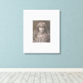 Stretched Canvas Print of Mosa, Mohave Child Leinwanddruck (Insitu (Holzboden))