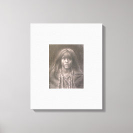Stretched Canvas Print of Mosa, Mohave Child Leinwanddruck
