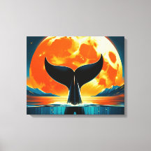 Stretched Canvas Print Orca
