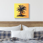 Stretched Canvas Print - Palme Tree Leinwanddruck (Insitu (Schlafzimmer))