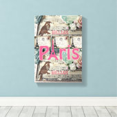 Stretched Canvas Print Paris Leinwanddruck (Insitu (Holzboden))