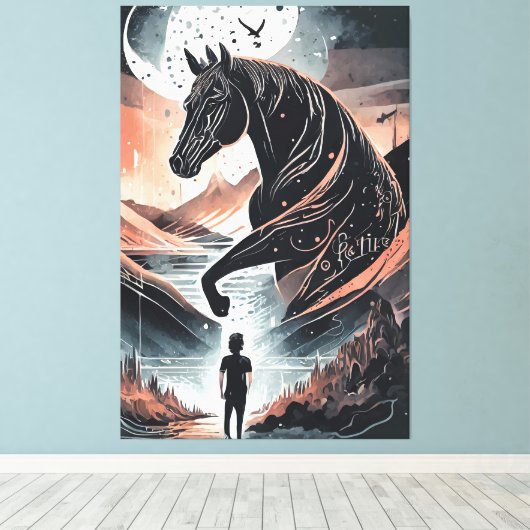 Stretched Canvas Print Penting Leinwanddruck (Insitu (Holzboden))