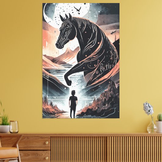 Stretched Canvas Print Penting Leinwanddruck (Insitu (Wohnzimmer))