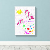 Stretched Canvas Print Pony Sun Leinwanddruck (Insitu (Holzboden))