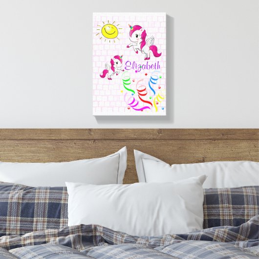 Stretched Canvas Print Pony Sun Leinwanddruck (Insitu (Schlafzimmer))