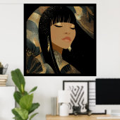 Stretched Canvas Print Poster (Heimbüro)