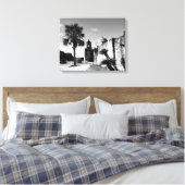 Stretched Canvas Print San Antonio Mission Leinwanddruck (Insitu (Schlafzimmer))