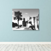 Stretched Canvas Print San Antonio Mission Leinwanddruck (Insitu (Holzboden))