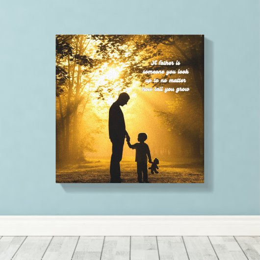 Stretched Canvas Print 🖼️ Sehr geehrter Vater Leinwanddruck (Insitu (Holzboden))