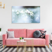 Stretched Canvas Print - Snowdrops Leinwanddruck (Insitu (Wohnzimmer))