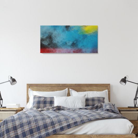 Stretched Canvas Print Space smoke Leinwanddruck (Insitu (Schlafzimmer))