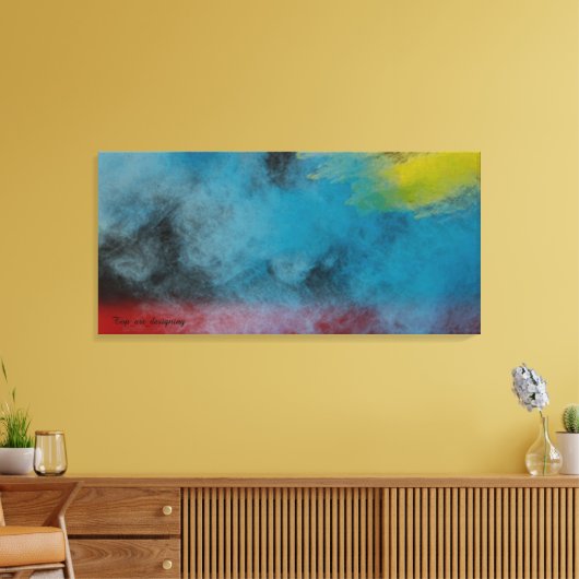 Stretched Canvas Print Space smoke Leinwanddruck (Insitu (Wohnzimmer))