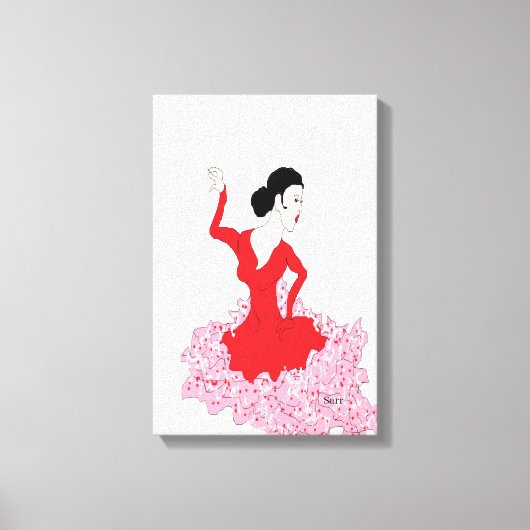 Stretched Canvas Print : Spanish Dancer Leinwanddruck (Vorderseite)