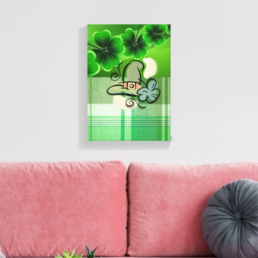 Stretched Canvas Print St. Patrick's Day Leinwanddruck (Insitu (Wohnzimmer))