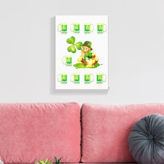 Stretched Canvas Print St. Patrick's Day Leinwanddruck (Insitu (Wohnzimmer))
