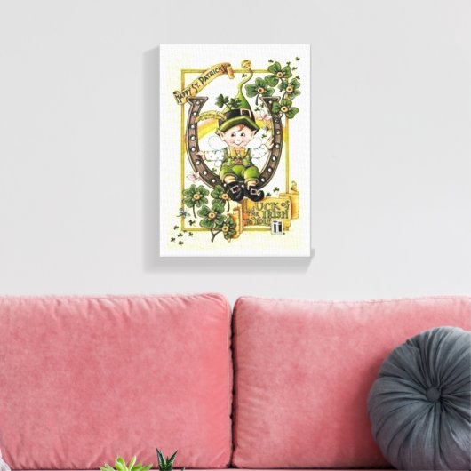 Stretched Canvas Print St. Patrick's Day Leinwanddruck (Insitu (Wohnzimmer))